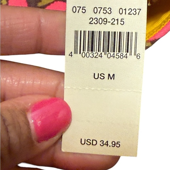 American Eagle Aerie Pink and Orange Floral Bikini Top Size M - Picture 4 of 7